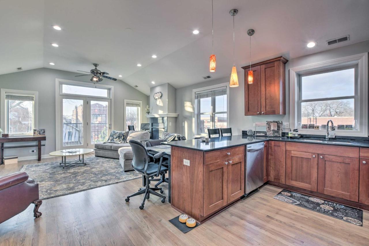 Chicago Condo With Balcony Walk To Cta Stations! Екстер'єр фото