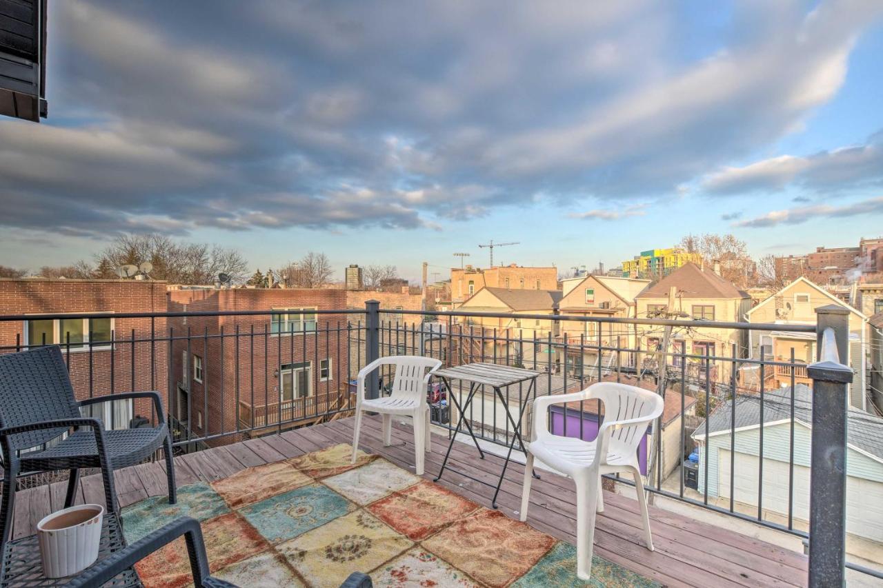 Chicago Condo With Balcony Walk To Cta Stations! Екстер'єр фото